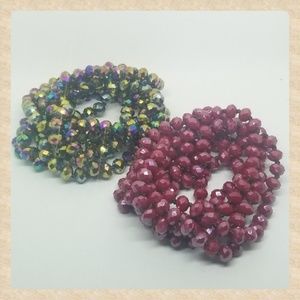 Glass Bead Long Necklaces